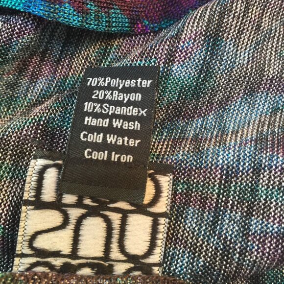 Clara Sun Woo Medium Abstract Print Shawl Collar Cardigan Sweater Lightweight - Picture 3 of 9